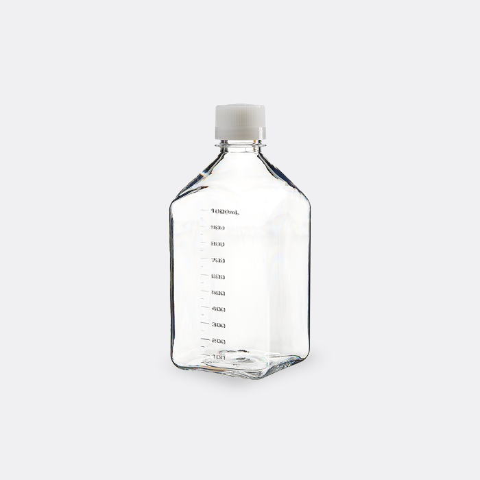 [Thermo Nalgene] 322020-1000 / 1L Nalgene Square PETG Media Bottle, Nonsterile